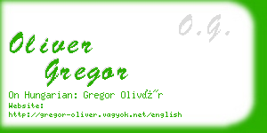 oliver gregor business card